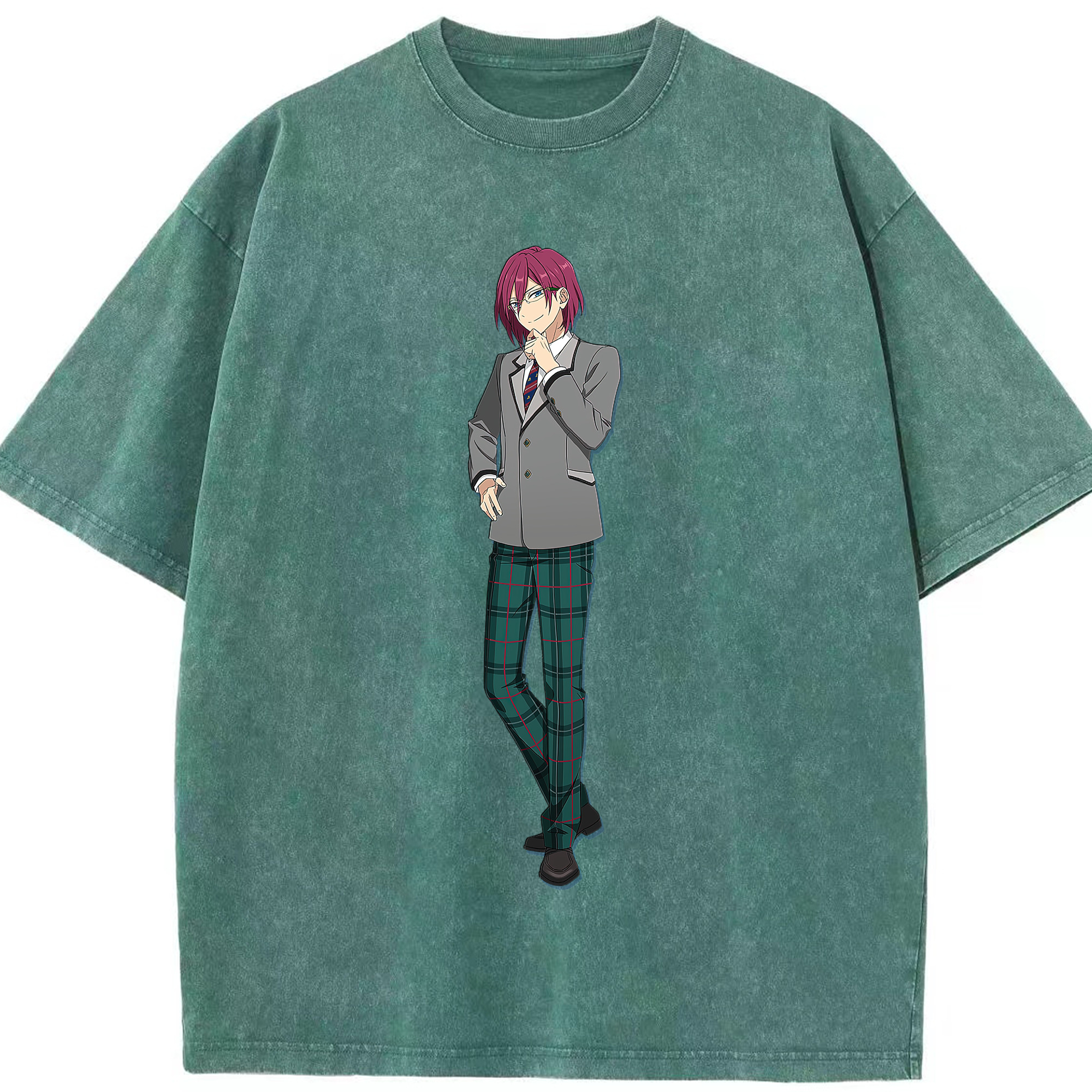 （画像用） あんさんぶるスターズ! Ensemble Stars 綿100% ヴィンテージ風 半袖Tシャツ（フロントプリント）